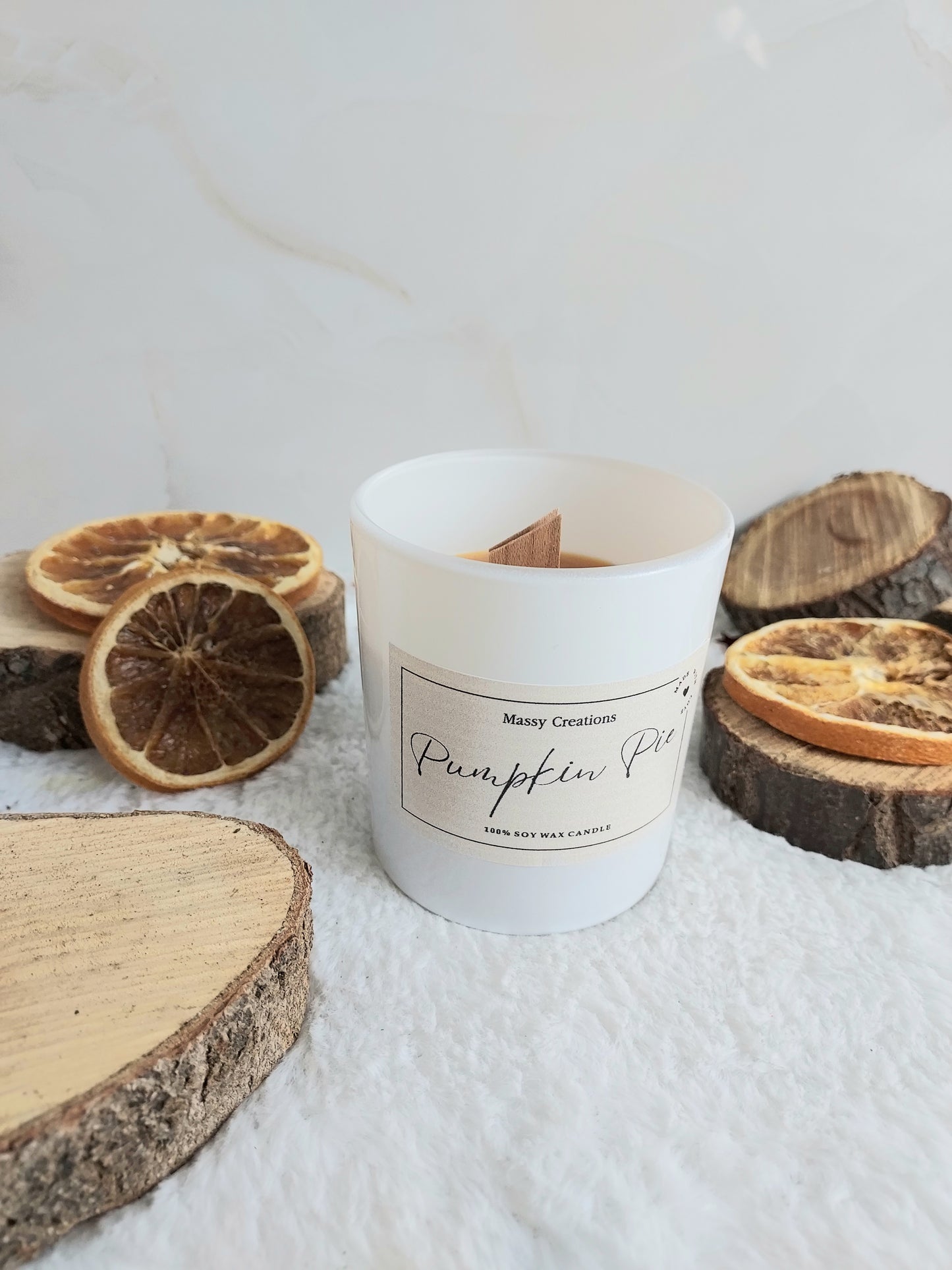 White Glass Pumpkin Pie