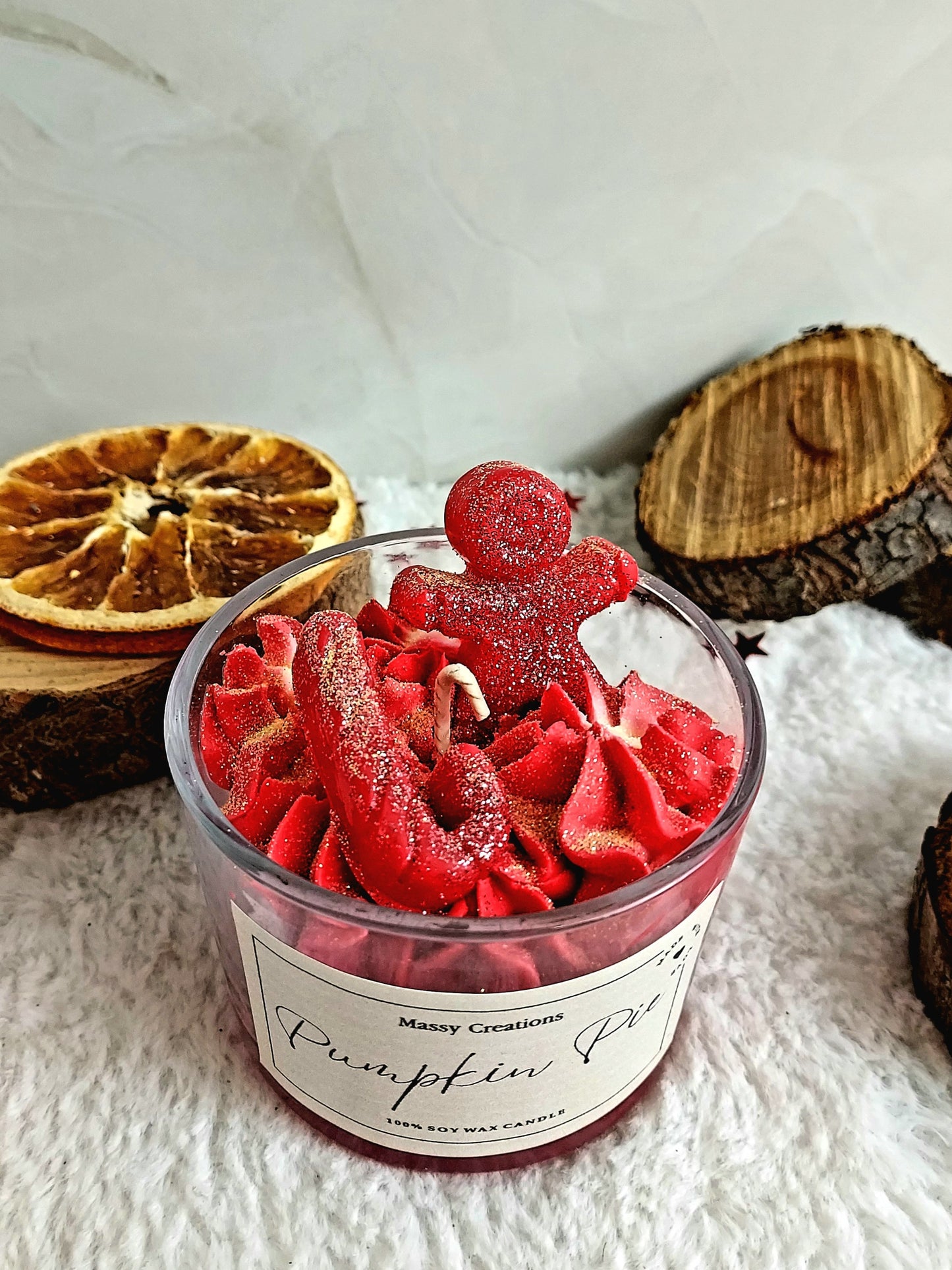 Red Christmas Double Pumpkin Pie