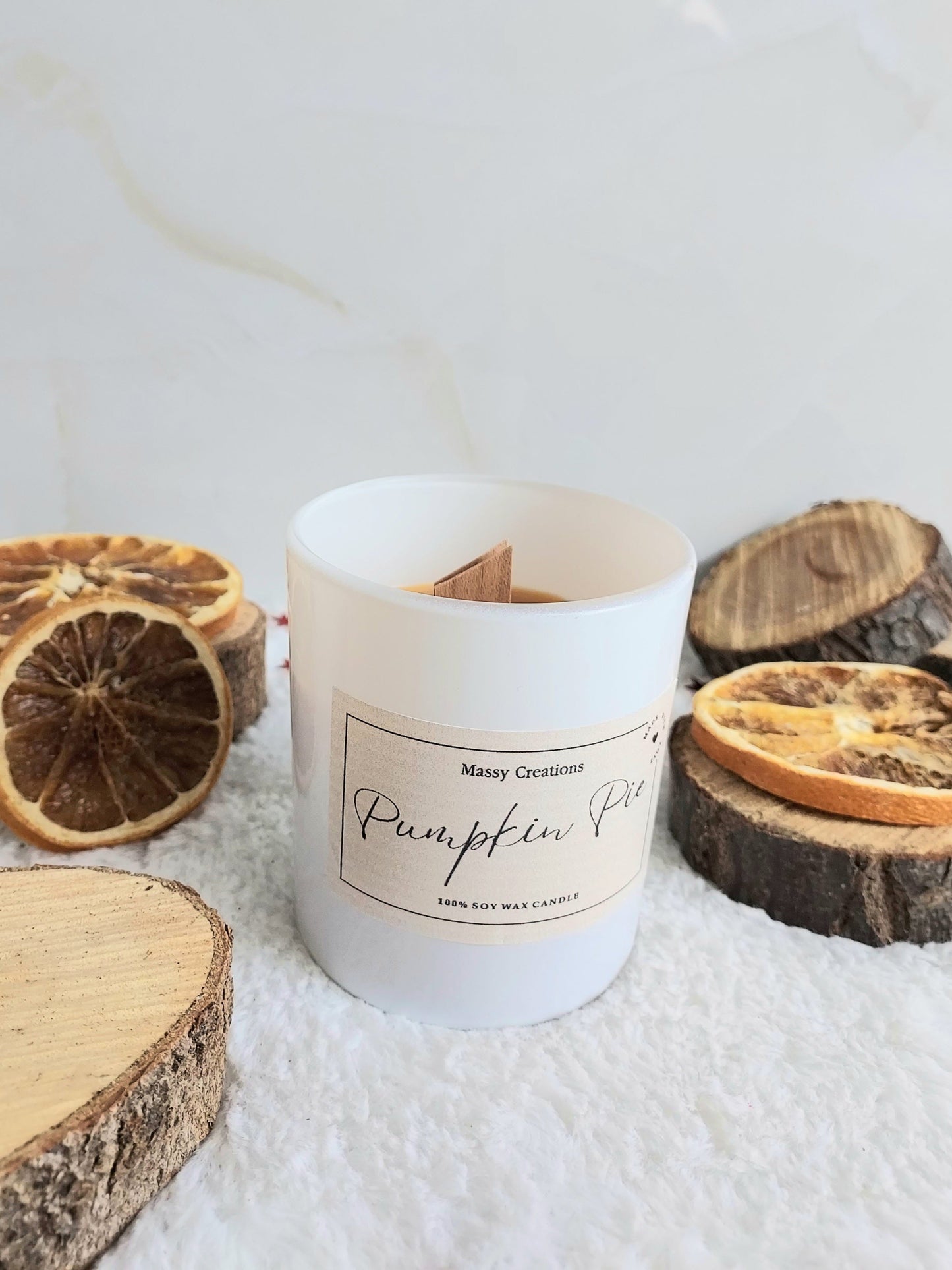 White Glass Pumpkin Pie