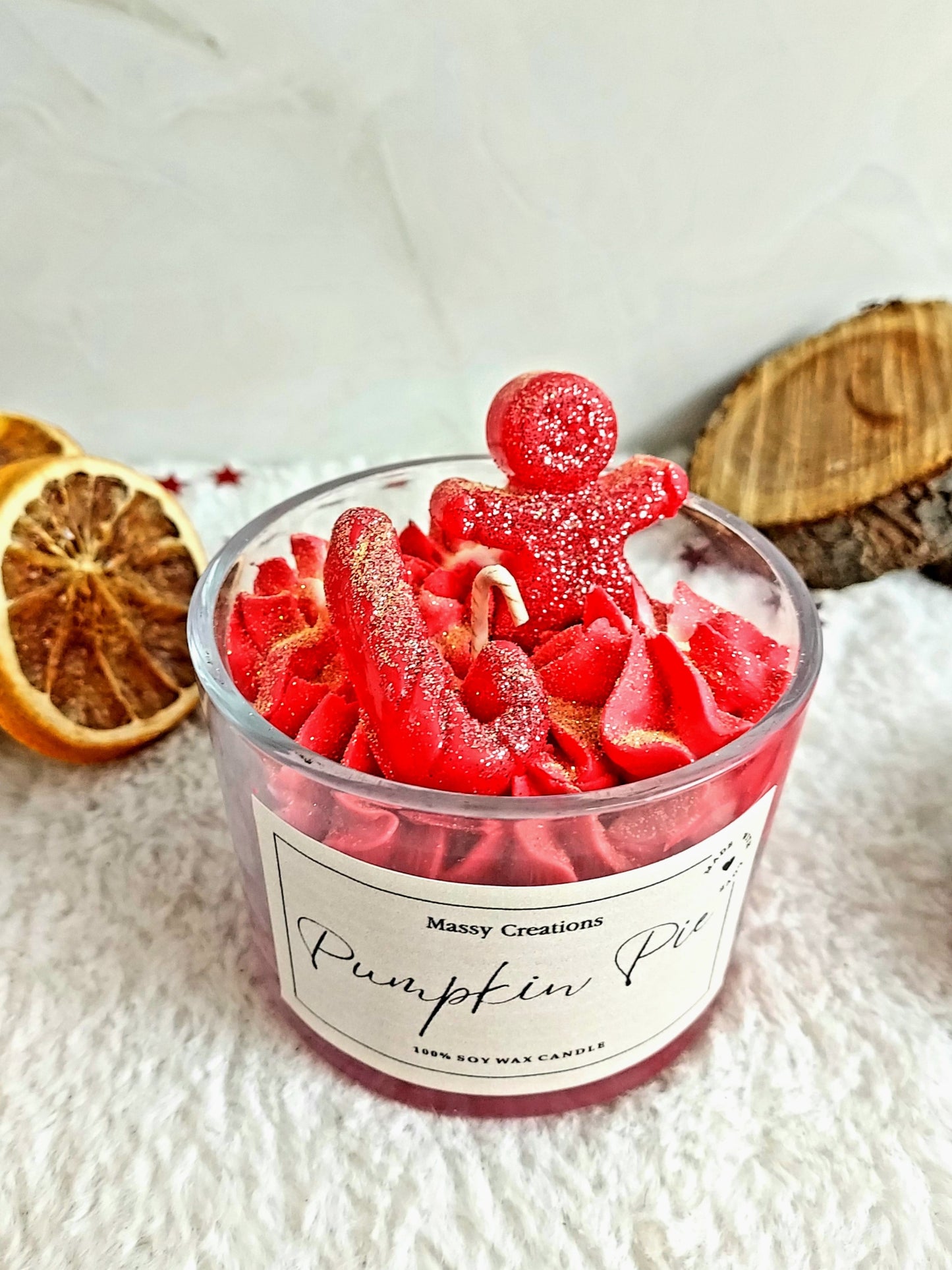 Red Christmas Double Pumpkin Pie