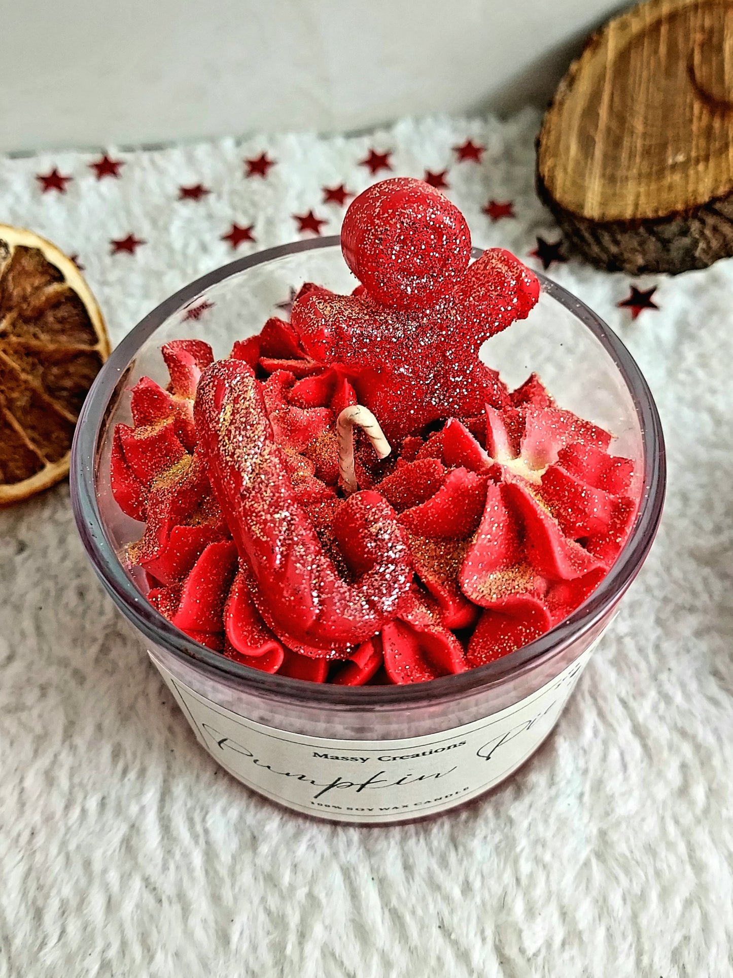 Red Christmas Double Pumpkin Pie